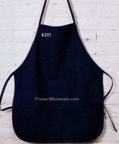 Ultraclub Large Two-pocket Bib Apron - Natural