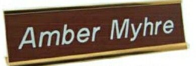 Wall Name Plate W/ Insert - 2"x8"x1/16"