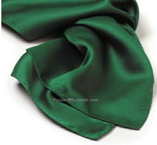 Wolfmark Kelly Green Solid Series Silk Scarf