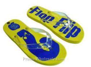 Yellow With Blue Beach Slippers (Size 6-10)
