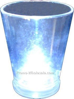 1-1/2 Oz. Frosted Or Clear Light Up Shot Glass W/ White LED