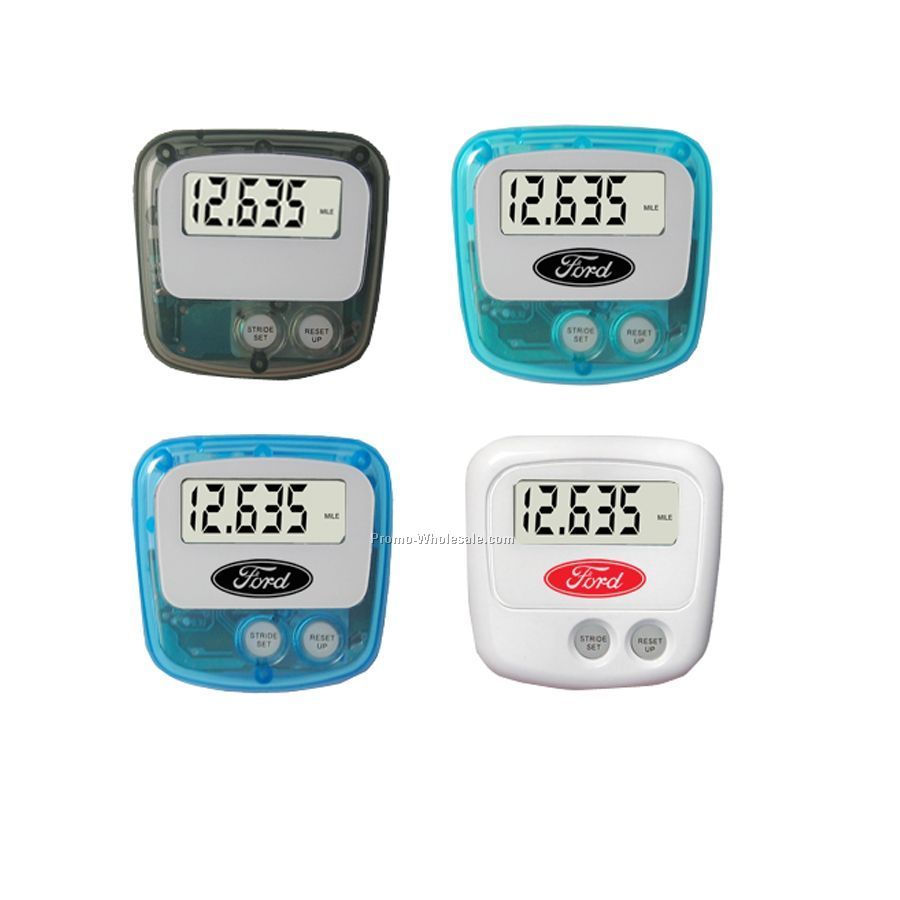 1-1/2"x1-1/2" Pedometer W/ 2 Buttons
