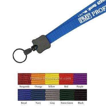 1/2" Upgrade - Custom Nylon Lanyard W/ Key Ring