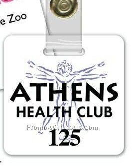 1-3/4"x1-3/4"x.030" Surface Printed Vinyl Id Badge