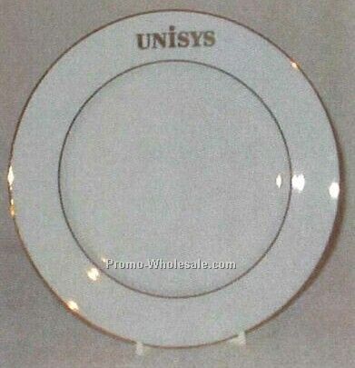 10-5/8" Double Gold Banded Dinner Plate