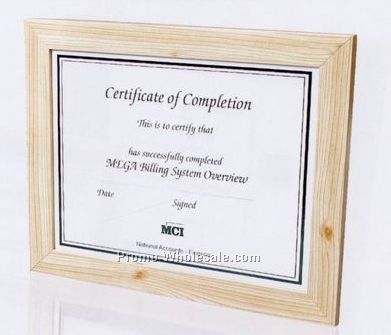 11"x14" Polystyrene Certificate Frame W/ Light Pine Woodgrain Finish