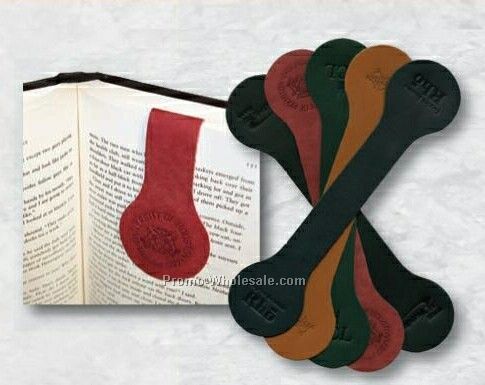 11"x2-1/2" Dual Page / Leather Bookmark
