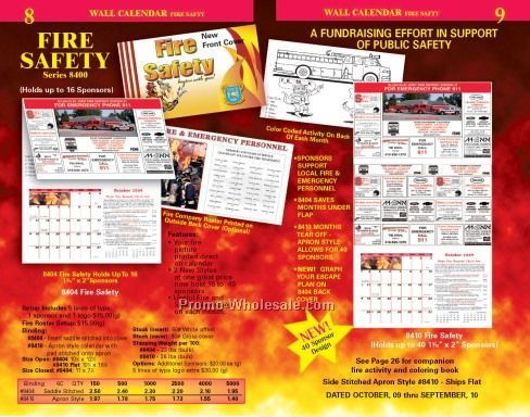 11"x7-1/2" Fire Safety Wall Calendar