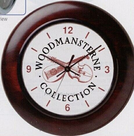 12" Mahogany Wood Wall Clock (10 Days Service)