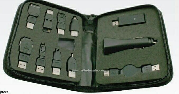 12 Piece Cell Phone And PDA Recharger Kit