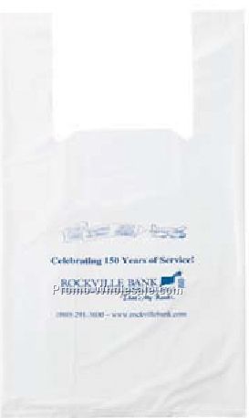 12"x7"x22" 2-1/2 Mil. White T-shirt Bags W/ 22" Gusset