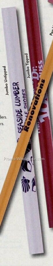 13/32" Jumbo Medium Orange Pencil Without Eraser (Untipped)