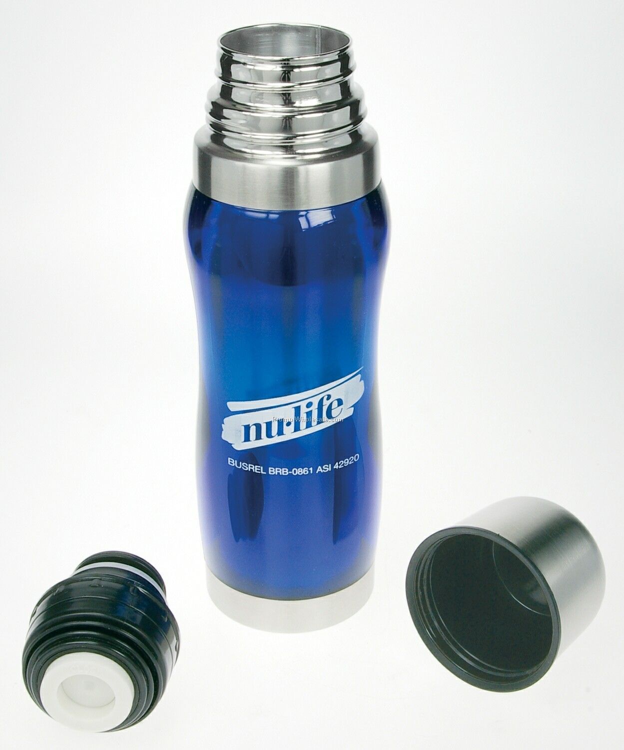 16 Oz. Stainless Steel Liner Plastic Outer Flask