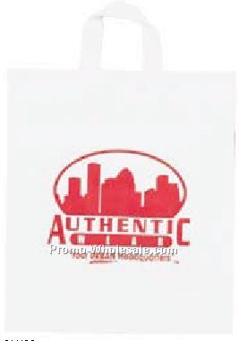 16"x18"x6" 2-1/2 Mil. Plastic Tote Bag W/ Soft Loop Handle & 6" Gusset