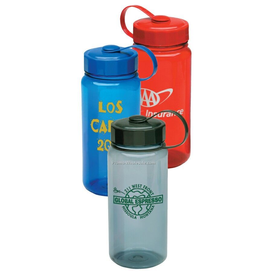18 Oz. Poly Carbonate Bottle With Tethered Cap
