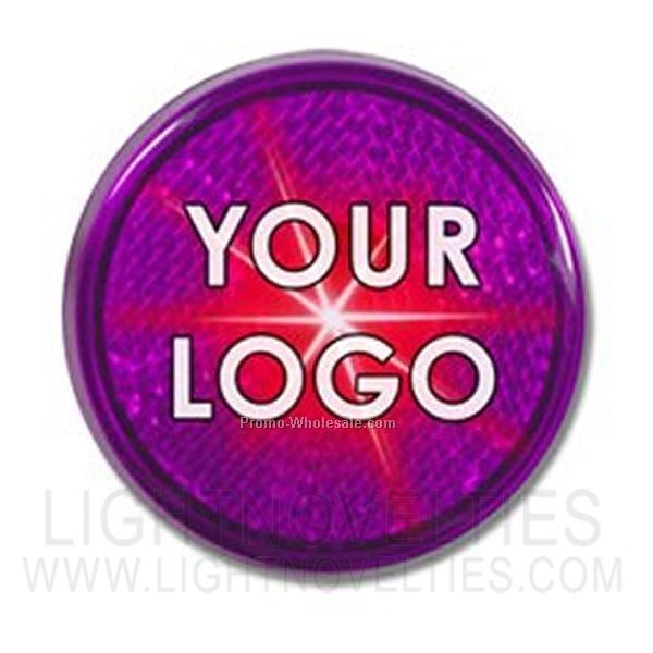 2" Light Up Reflector - Round (Purple)