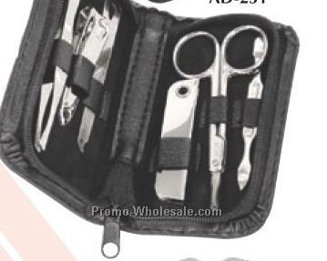 2-1/2"x4-1/2"x3/4" 6 Piece Manicure Set With Scissors