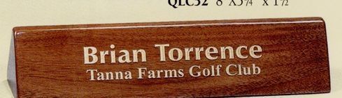 2-1/2"x9-1/2" Laser Engraved Walnut Series Name Plate