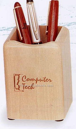 2-7/8"x3-7/8" Wood Pen Caddy (Screened)