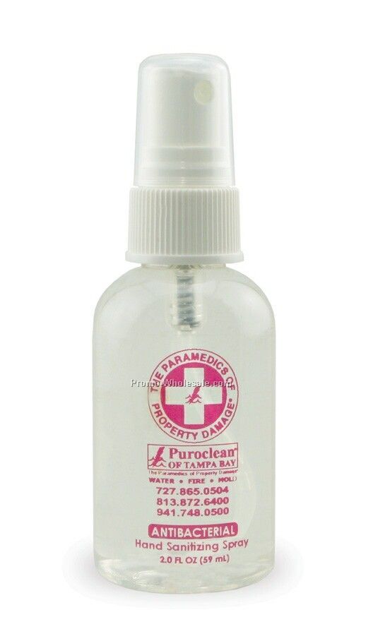 2 Oz. Antibacterial Hand Sanitizer Spray - Aloe Fresh Scent