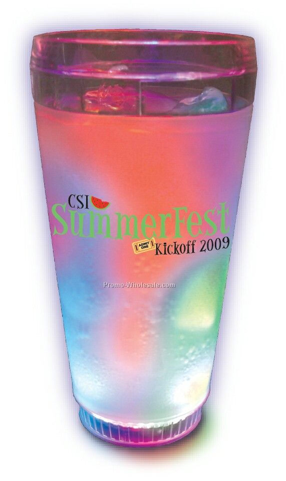 20 Oz. 3-light Acrylic Cup With Red, Green And Blue LED