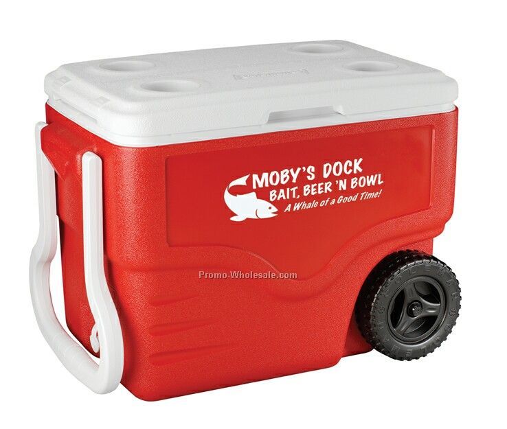 24"x16-3/4"x14-1/2" Coleman 40-quart Wheeled Cooler