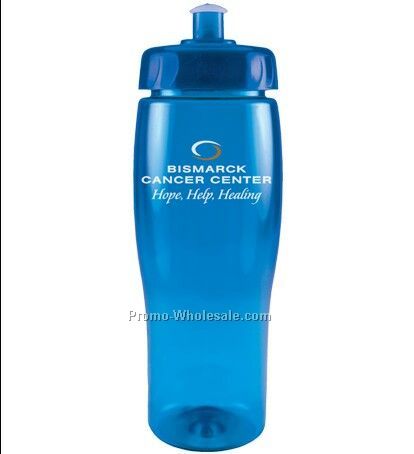 24oz Contour Translucent Bottle With Push / Pull Lid