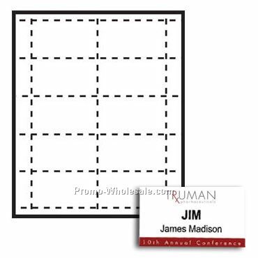 3-1/2"x2" Custom Nametag Inserts - 3 Color