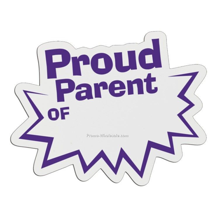 3-1/4" Proud Parent Plastic Badge