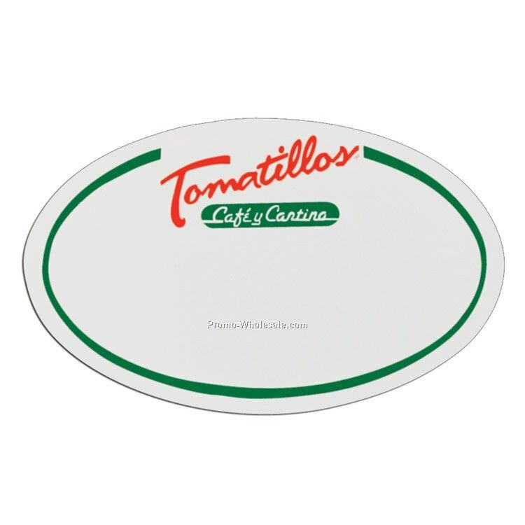 3-1/4"x2" Oval Plastic Badge