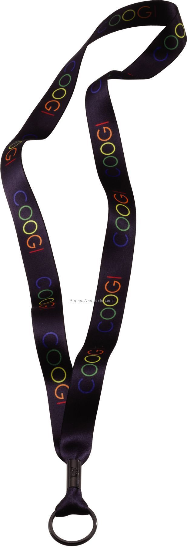 3/4" Recycled Dye Sublimated Lanyard With Metal Crimp & Metal Split Ring