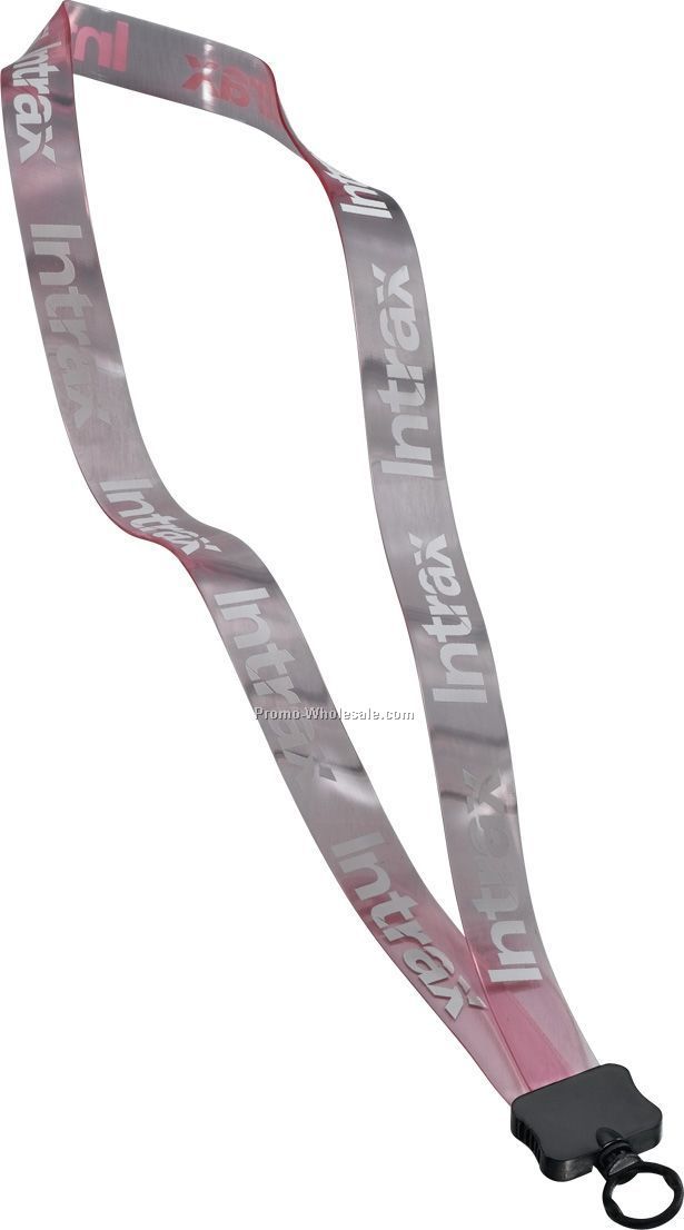 3/4" Transparent Vinyl Lanyard With O-ring