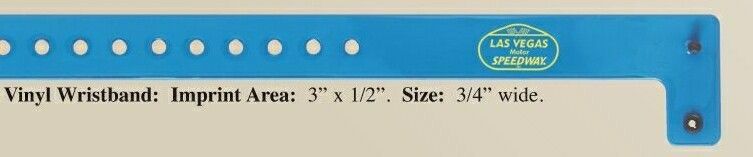 3/4" Vinyl Wristband - 4 Hour Ship