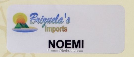 3"x1-1/2" Oval Full Color Sublimated Name Badges