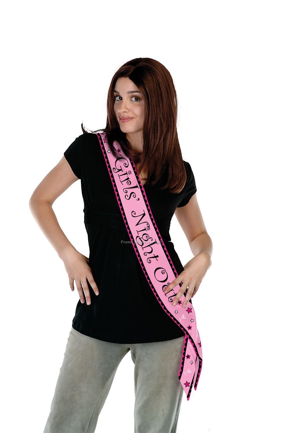 33"x4" Girl's Night Out Satin Sash