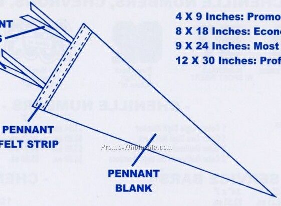 36"x3/8" Pennant Dowel Sticks