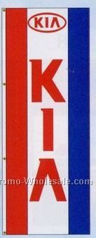 3'x8' Stock Dealer Logo Single Face Drape Flag - Kia