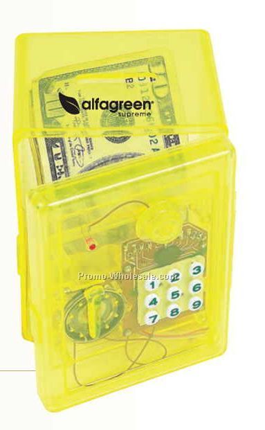 4-1/2"x3-1/4"x4-3/4" Yellow Electronic Safe Bank