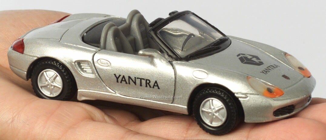 4-1/4" Silver Porsche Boxster Die Cast Vehicles