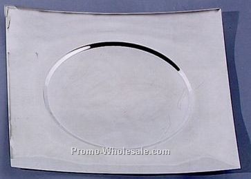4 Set 13" Nickel Plated Square Charger Plate