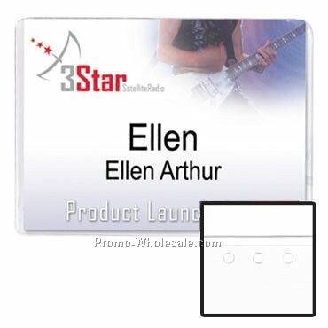 4"x3" Vinyl Nametag Holder No Attachment