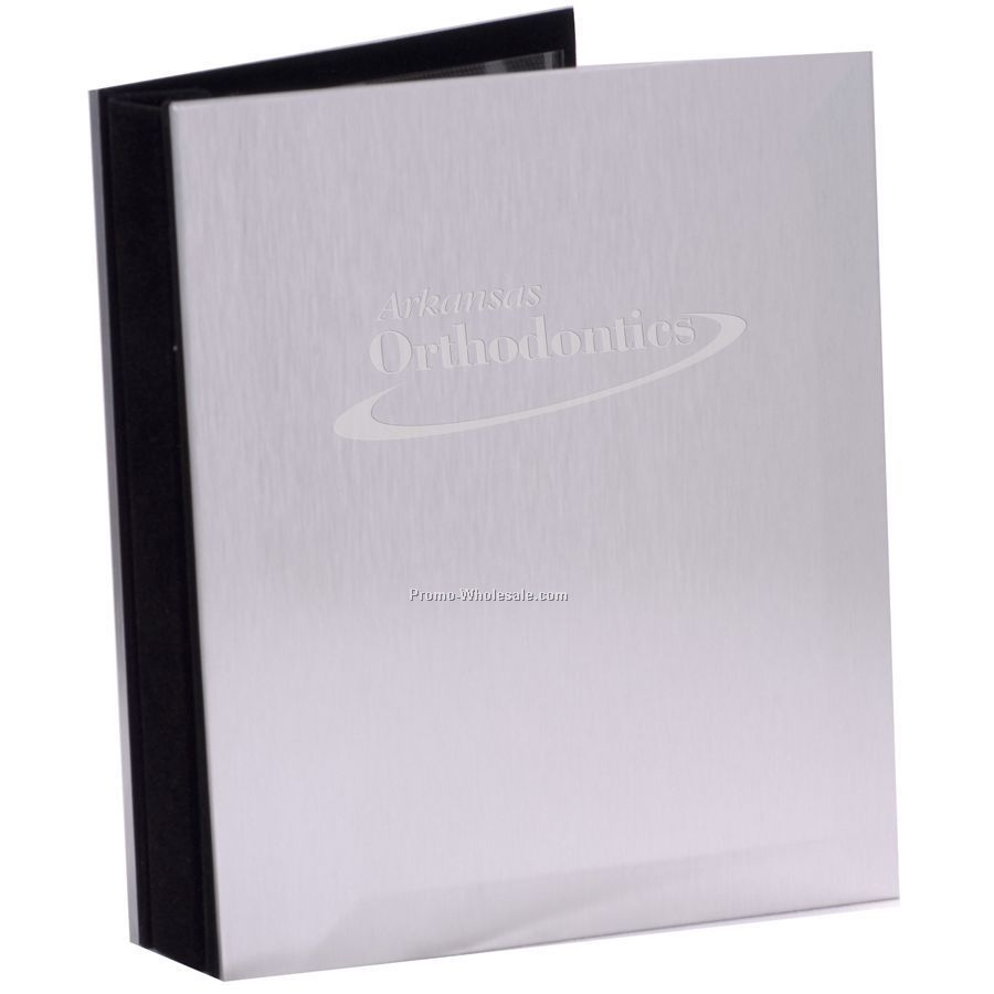 5-1/2"x3-3/4"x1-3/4" Deluxe Metal Photo Album - Rotary Engraved