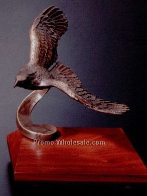 5-1/4"x4-5/8" Soaring With The Wind Eagle Sculpture