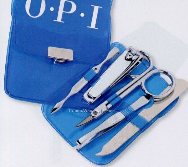 5 Piece Manicure Set W/ Scissors & Pouch (3 Day Shipping)