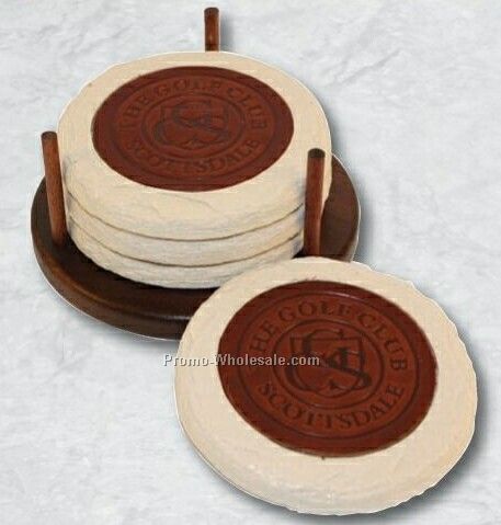 5"x2-1/2" 4 Piece Rock'n Coaster Set