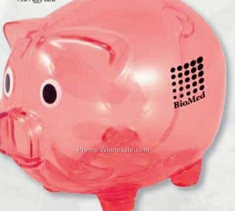 5"x4" Translucent Piggy Bank