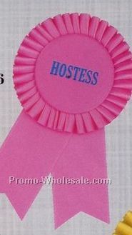 6" Custom Rosette W/ Double 1-5/8"x4" Scissor Tail Streamers