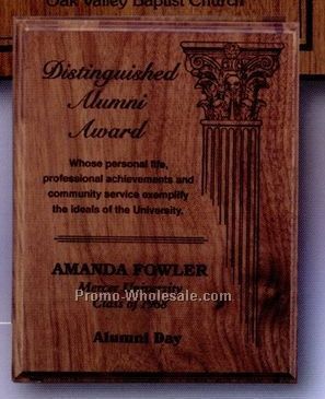 7"x9" Laser Walnut Plaque