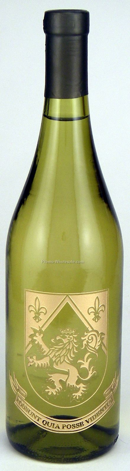 750 Ml Custom Etched Chardonnay Woodbridge, Ca, 1 Color Paint Fill