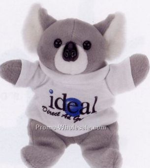 8" Laying Koala Bear Beanie Animal